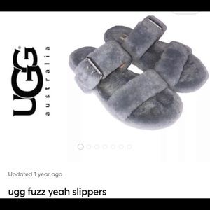 NWOT UGG Fuzzy YEAH SLIDES